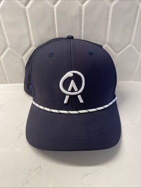 Pukka Inc Performance Navy Golf Rope Cap Baseball Hat Lightweight Preppy
